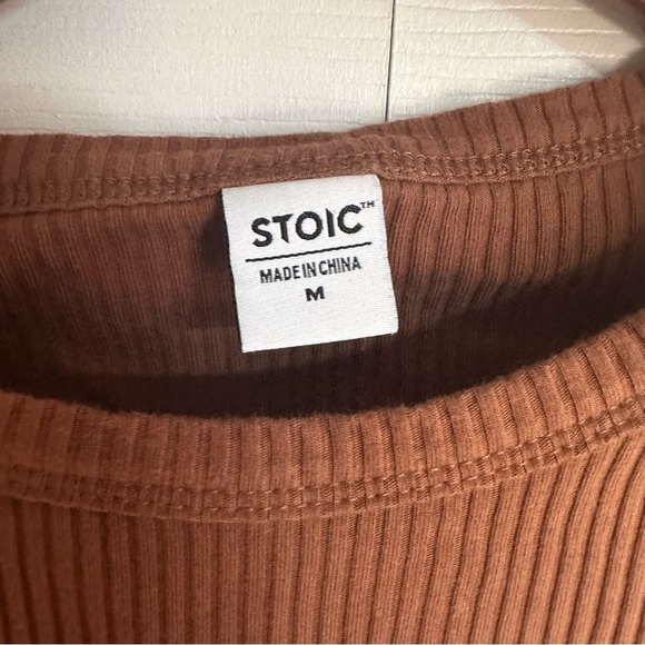 STOIC Long Sleeve Base Layer Shirt cropped medium ribbed cotton - Picture 3 of 7